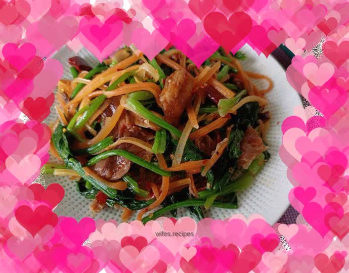 Spicy Rabbit Mixed with Spinach and Carrot