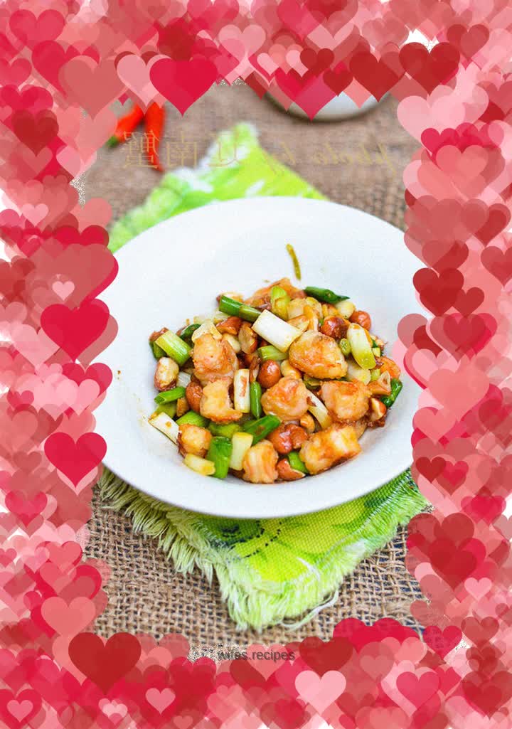 Shrimp with garlic sprouts