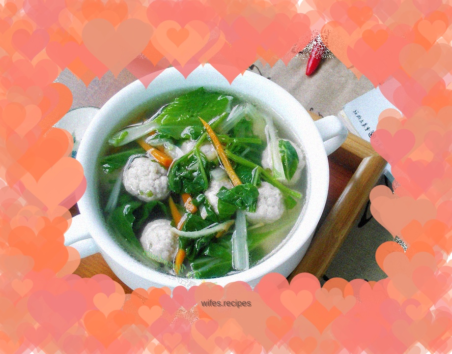 Cabbage and meatball soup