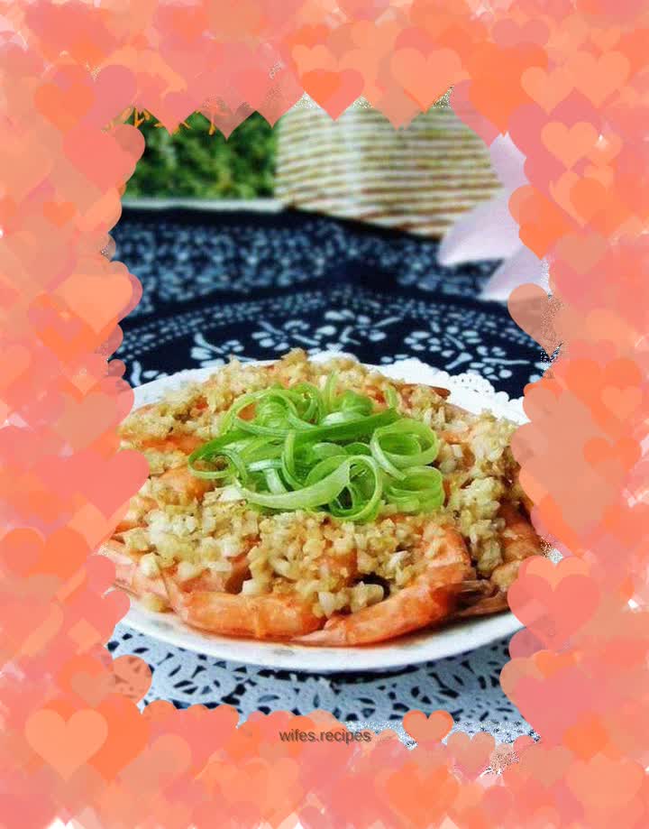 Steamed shrimp with garlic vermicelli