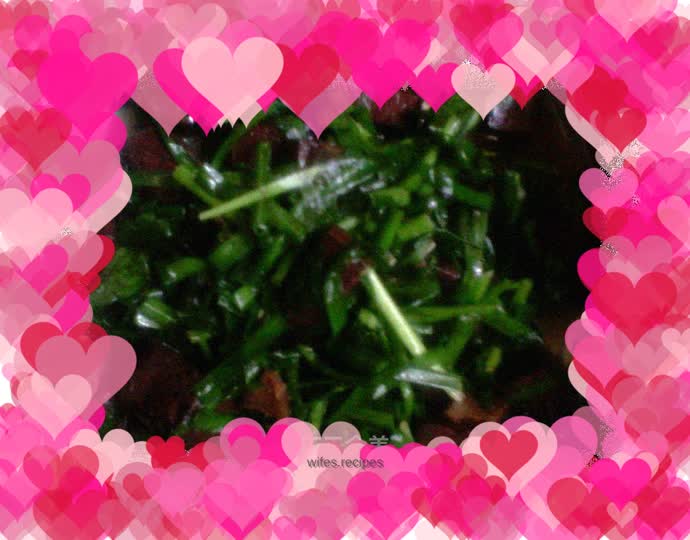 Stir-fried pork blood with non-vegetables