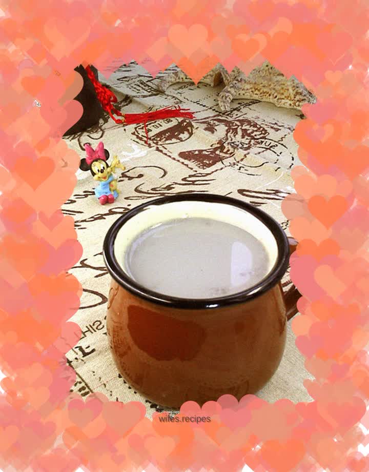 Black and white sesame and two bean soy milk