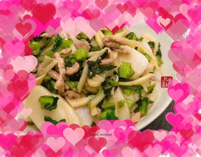 Fried Cake with Pickled Vegetables and Bamboo Shoots I♥rice cake 4