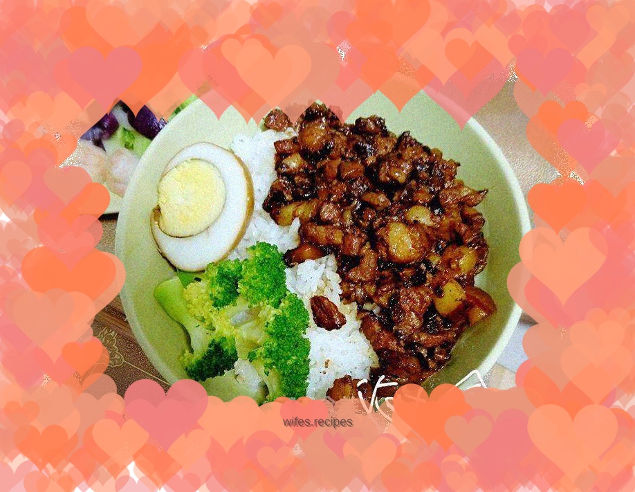 Homemade braised pork rice