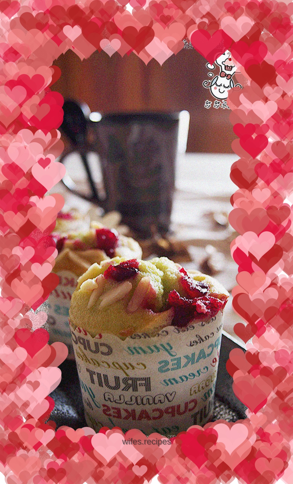 Cranberry colorful muffins