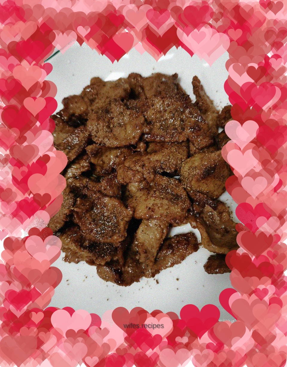 Salt and pepper pork slices