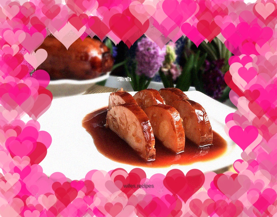 Lotus root stuffed with rock sugar