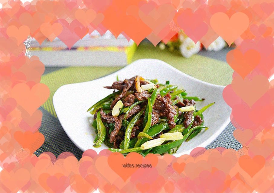 Stir-fried shredded beef with green pepper