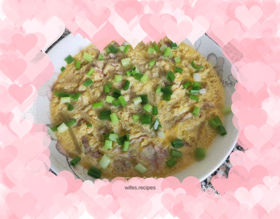 Fish intestine steamed egg