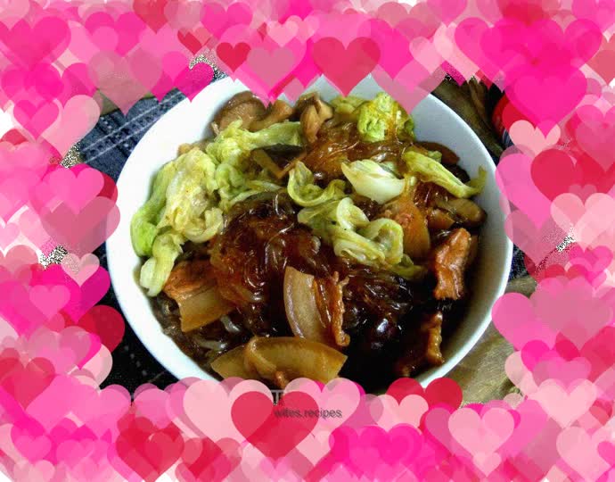 Stewed Vermicelli with Cabbage, Pork Belly and Vermicelli