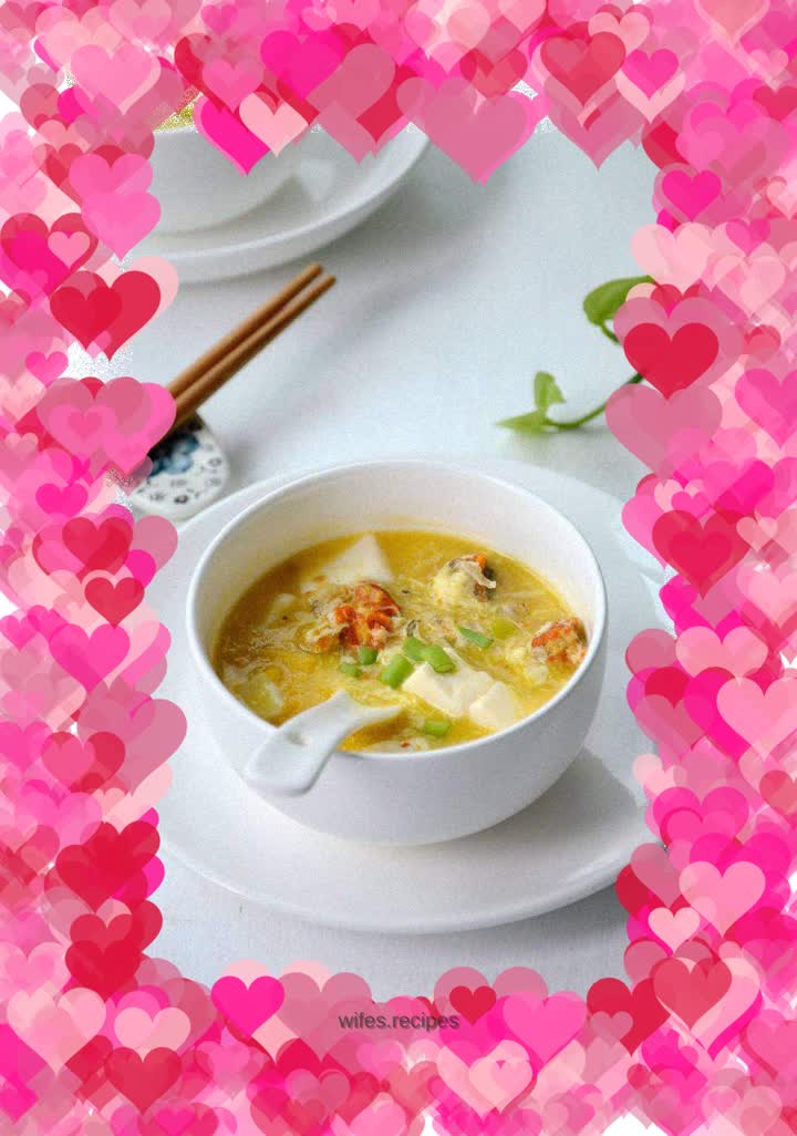 Crab Meal and Tofu Soup