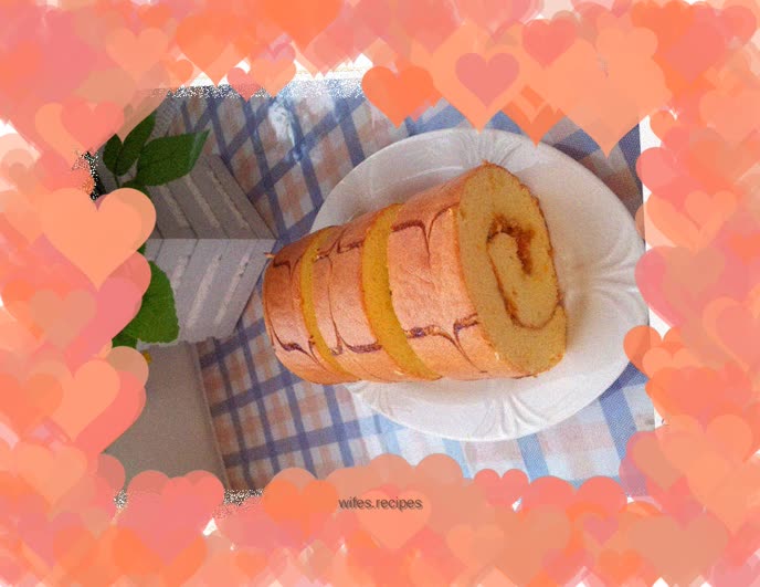 Meat floss cake roll