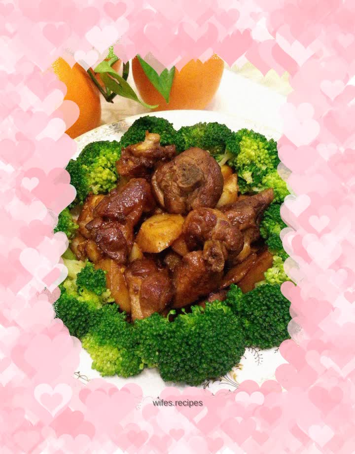 Braised duck legs with potatoes