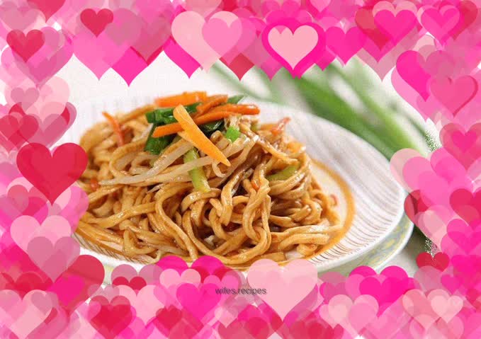 Lazy version of Yi noodles with abalone sauce