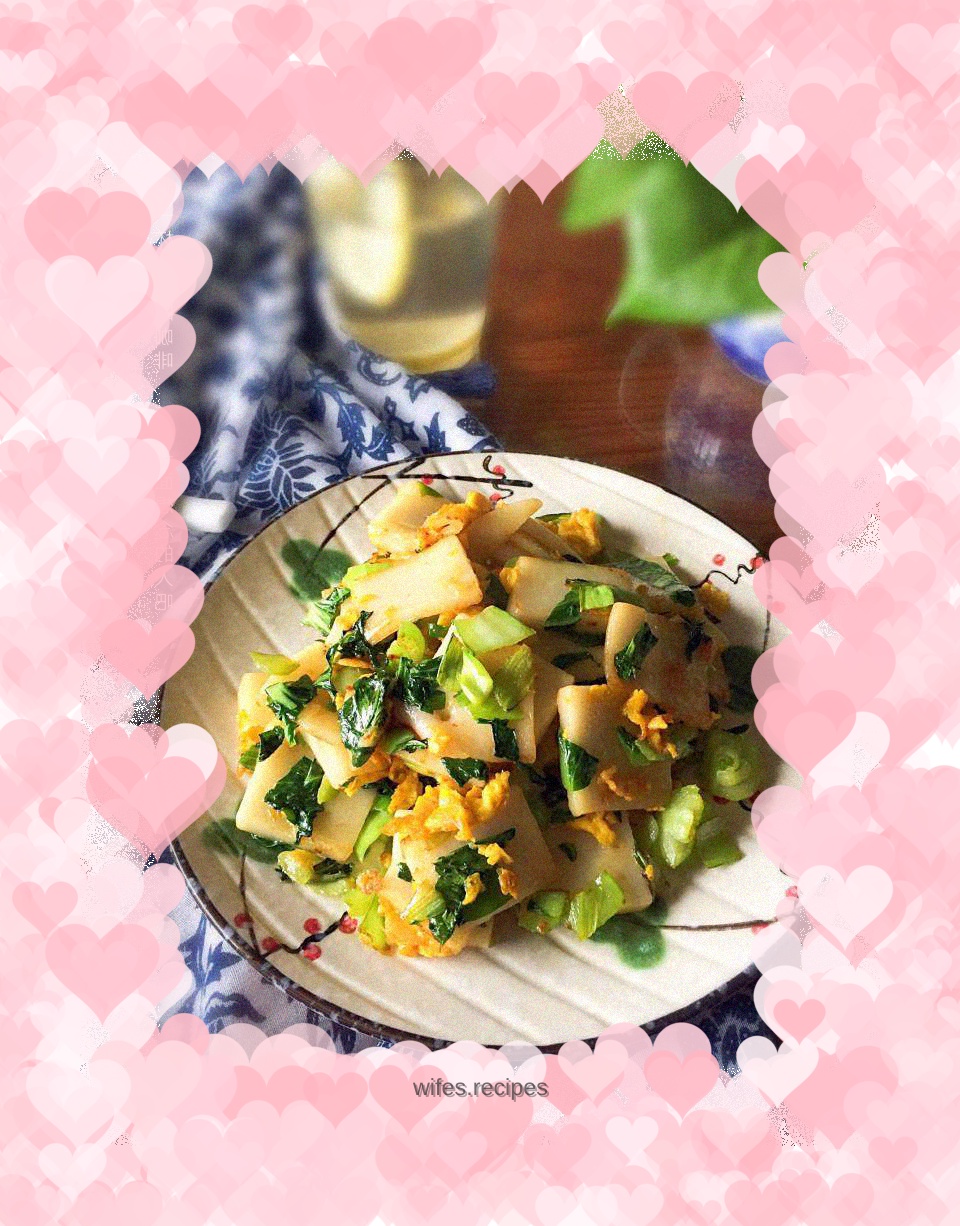 Fried rice cake with vegetables