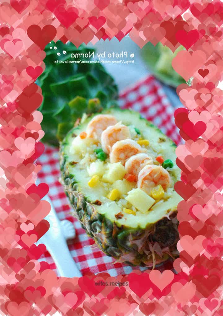 【Shrimp and Pineapple Rice】With a quick and easy way to get the pineapple meat
