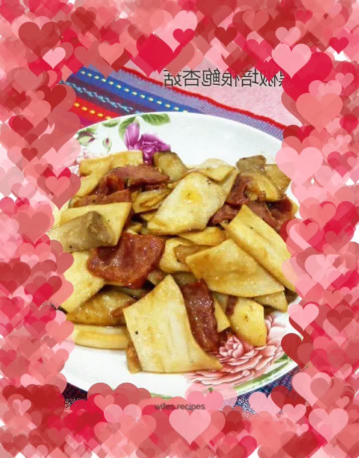 Black pepper, bacon, oyster mushrooms