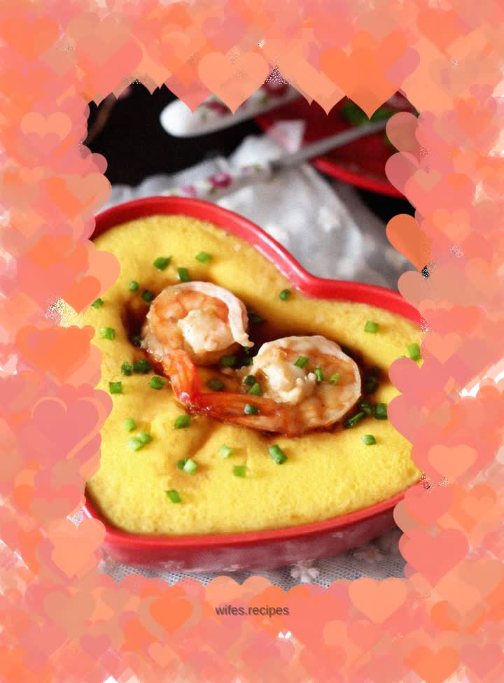 [Children’s nutritious breakfast] Tender and smooth shrimp and egg custard