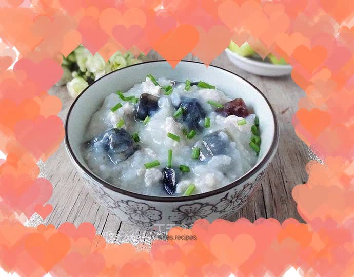 Preserved egg and lean meat porridge