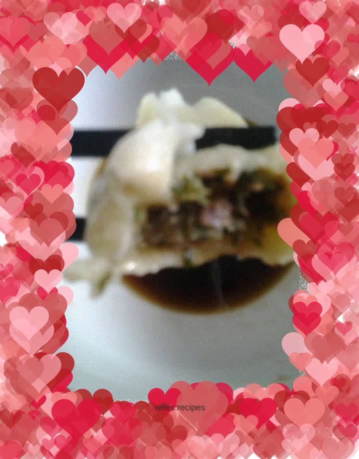 Large meat dumplings with celery, onion, pepper and pepper