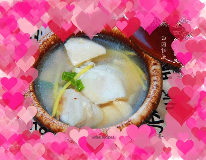 Scallion, ginger, cod and tofu stew