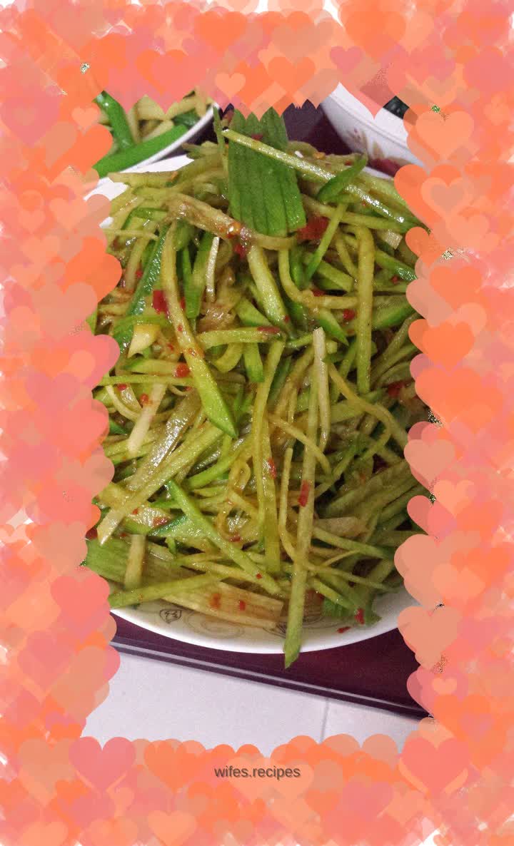 Refreshing fruit shredded radish