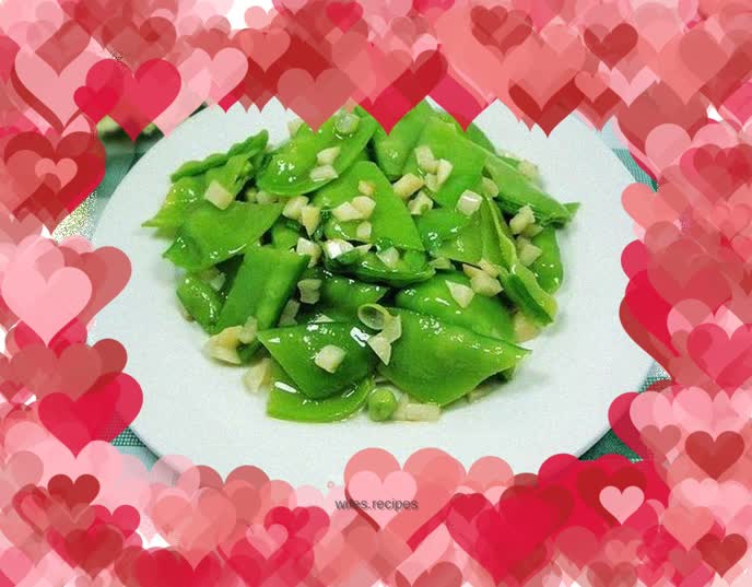 A five-minute simple side dish for office workers—garlic snow peas