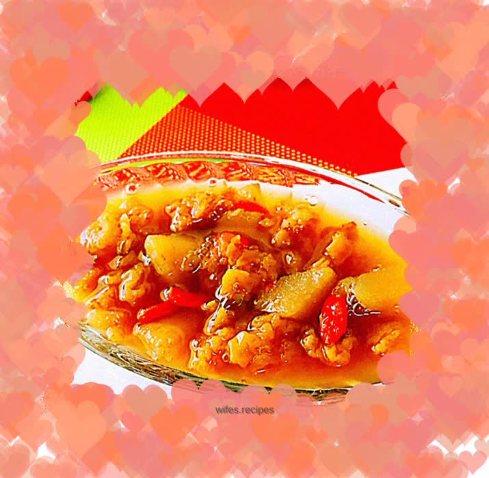 Pot golden ear and snow pear syrup