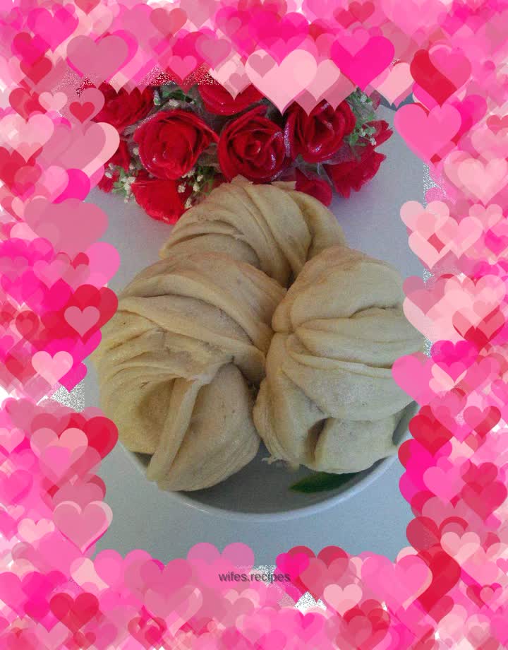 Soda ash handmade large flower roll