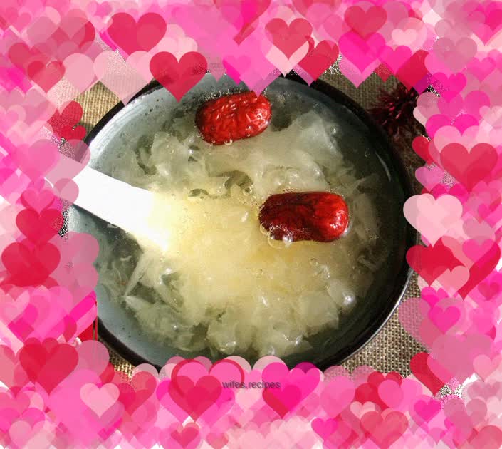 White fungus rice and white fungus soup