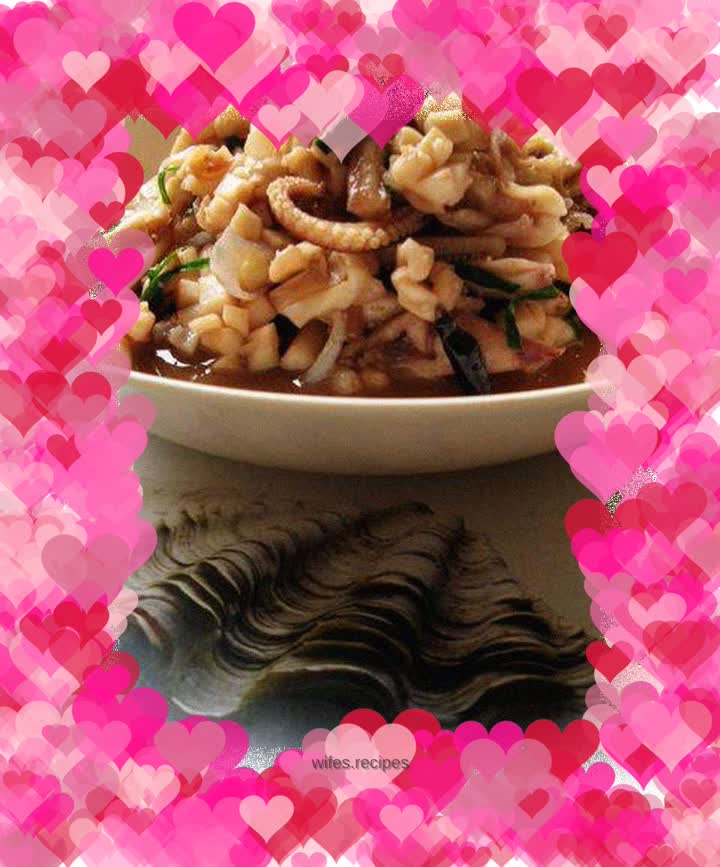 Shrimp paste casserole with fried squid