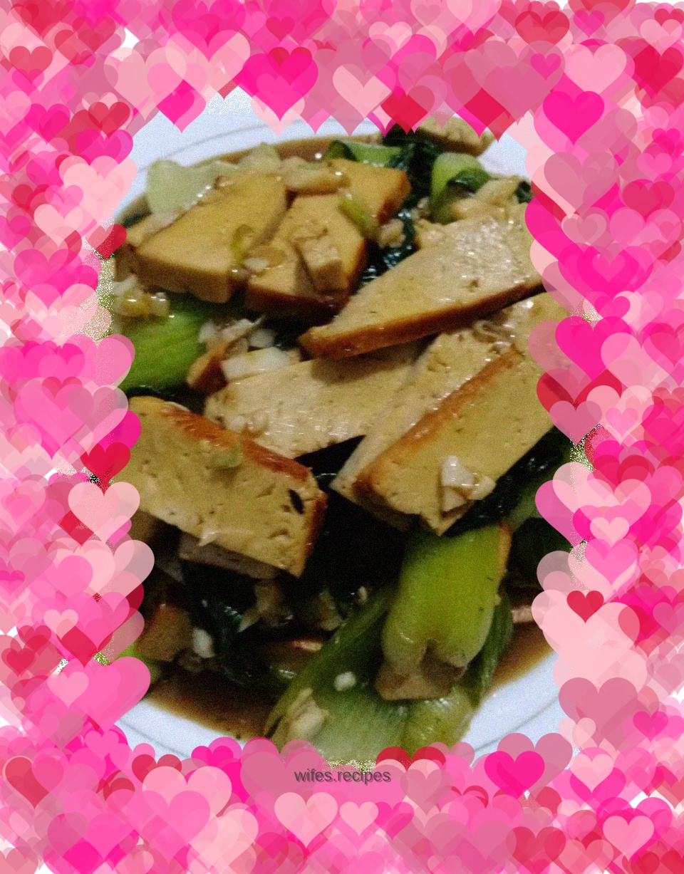 Braised Dried Tofu with Rapeseed