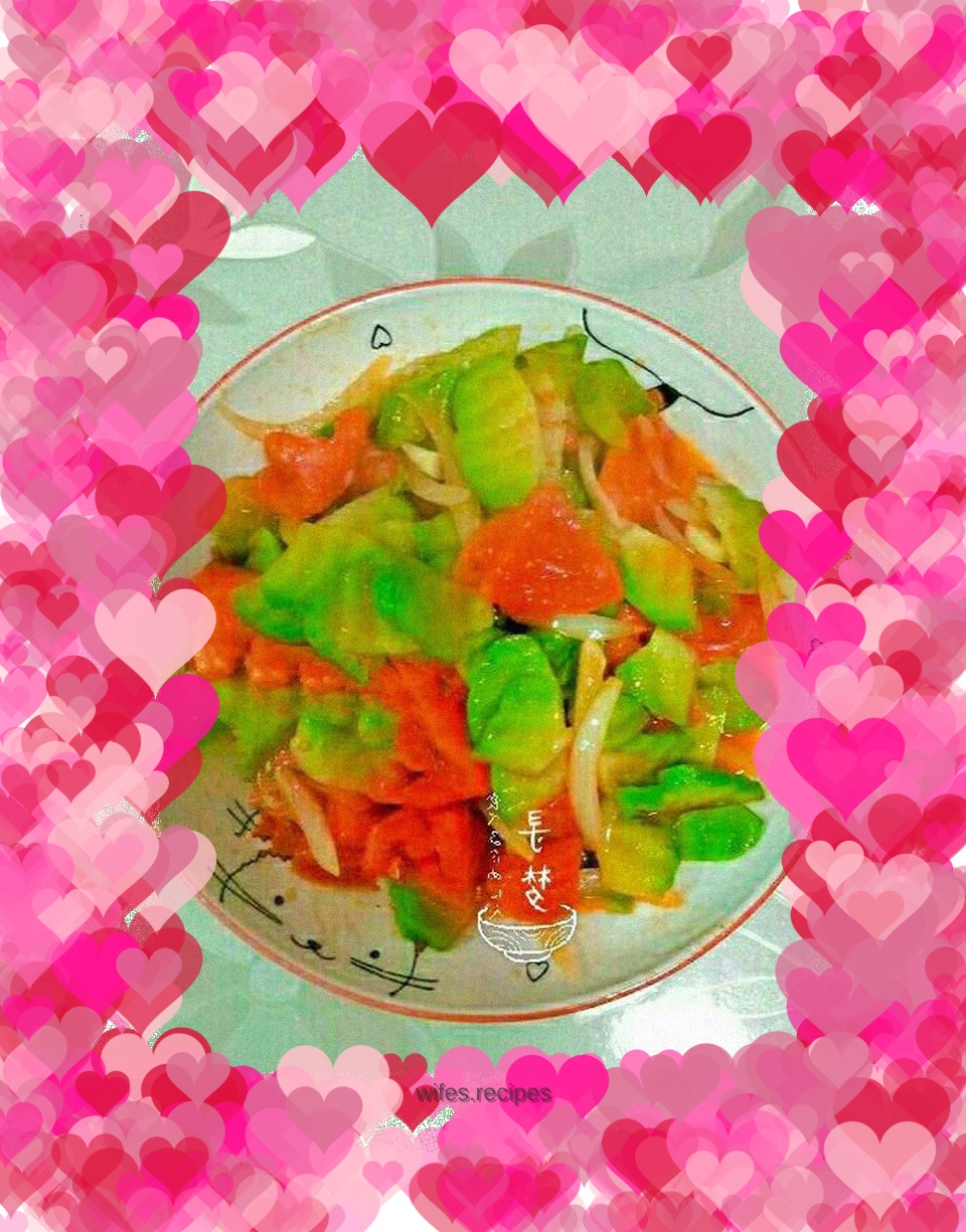 Stir-fried chayote with tomatoes