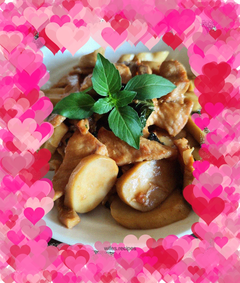 Fried Lean Pork with King Oyster Mushroom