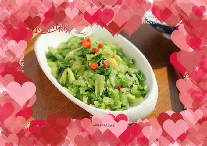 Stir-fried mustard greens