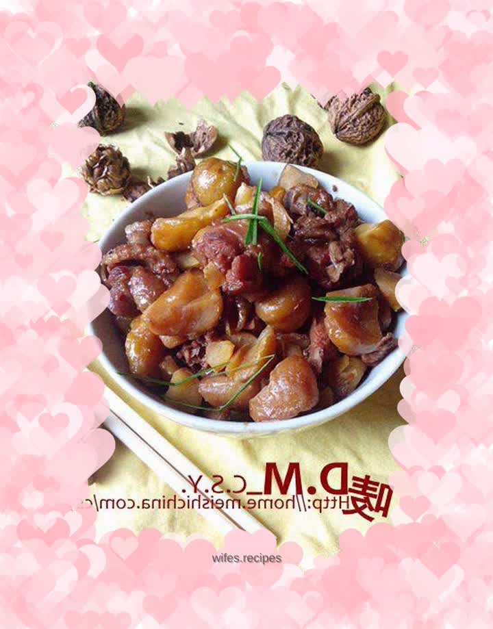 [In autumn, the golden color is pink and waxy] Chestnut Roast Chicken