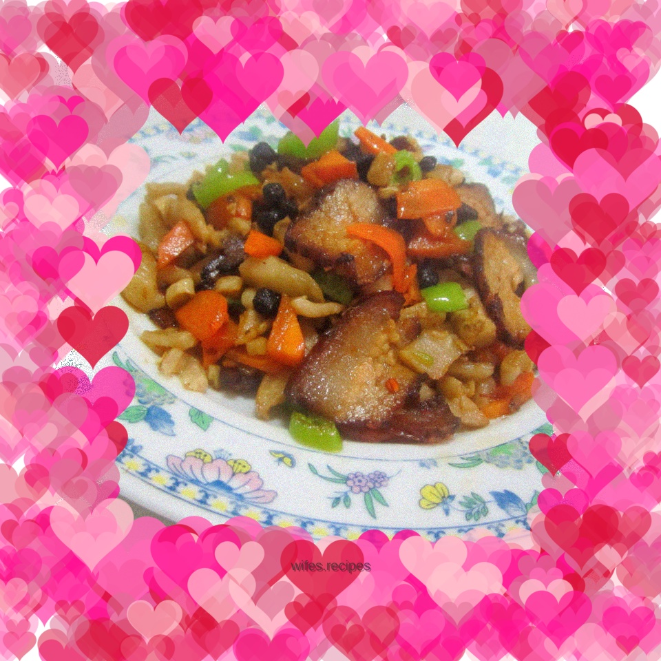 Braised bacon with salted diced radish