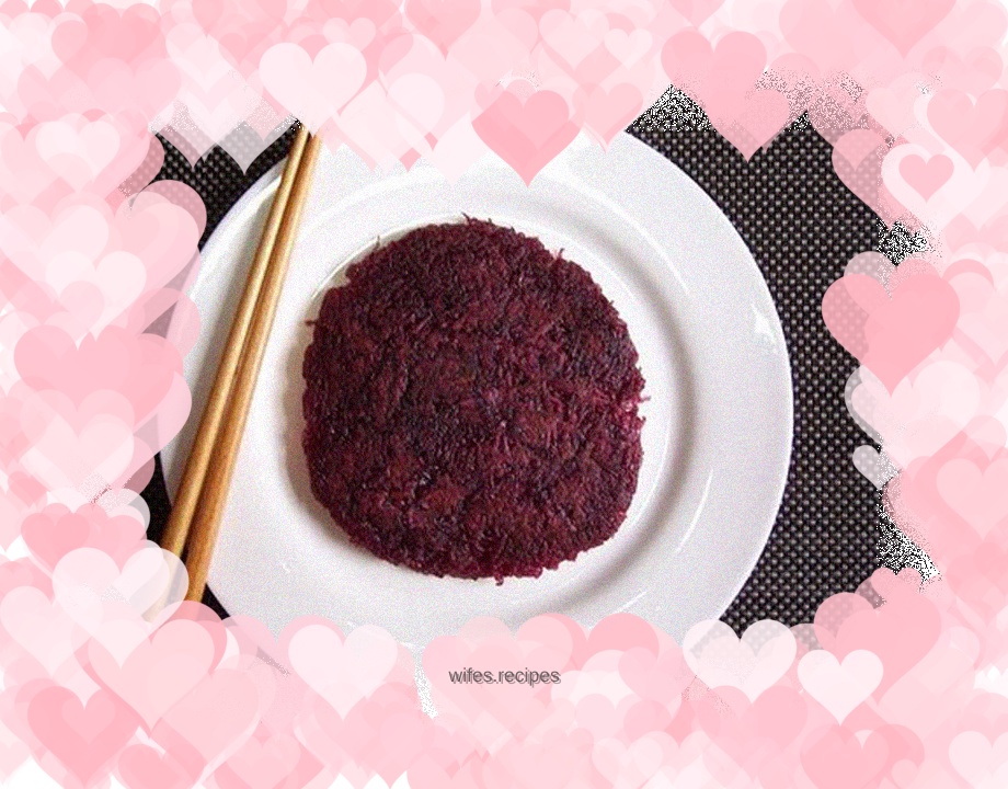 Purple potato pancakes