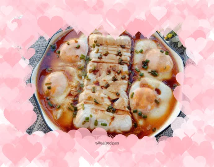 Steamed Egg with Tofu Patties