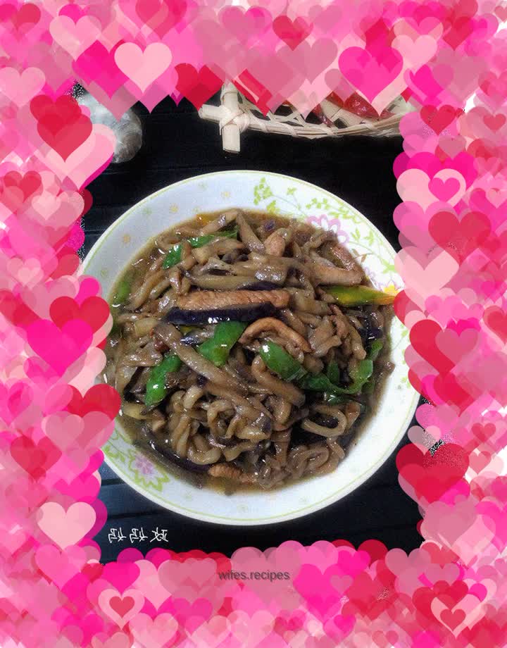 Spicy fried eggplant shreds