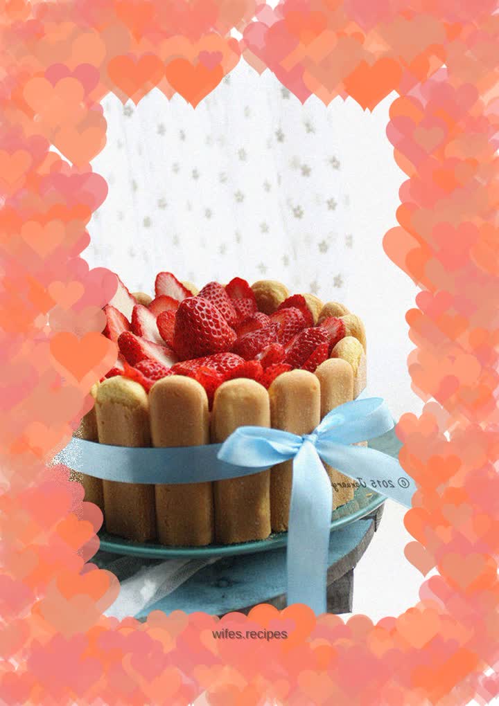 Strawberry Charlotte Cake