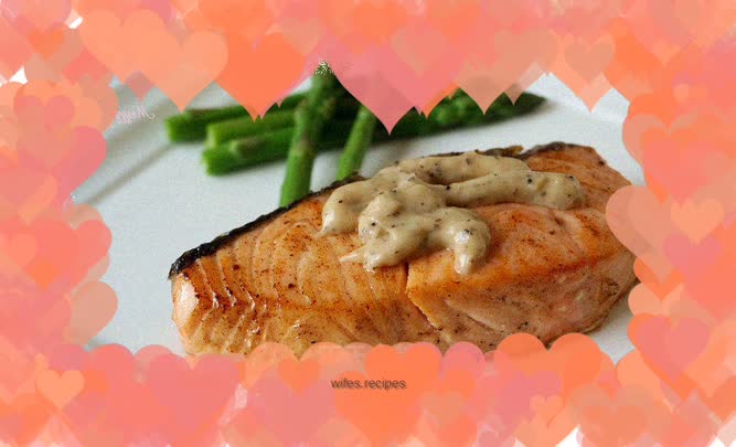 Pan-fried salmon