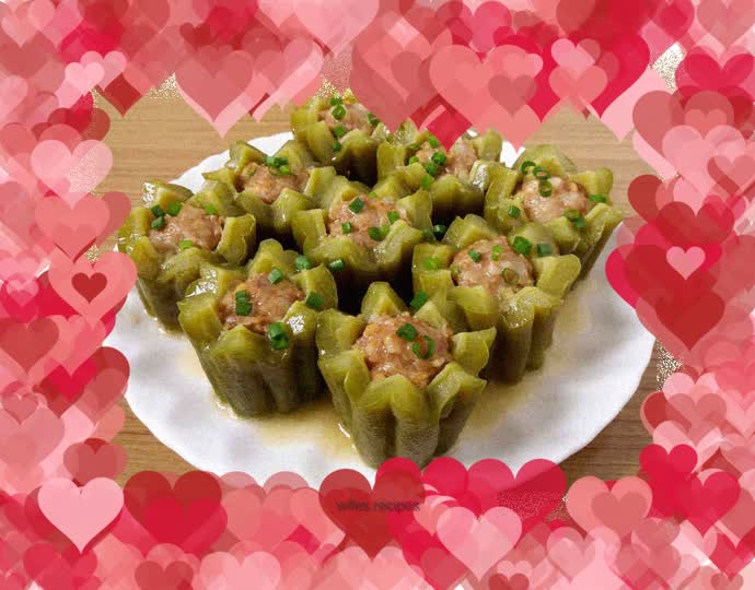 Bitter melon stuffed with meat