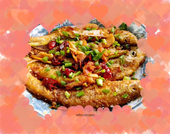 Lightly roasted white striped fish