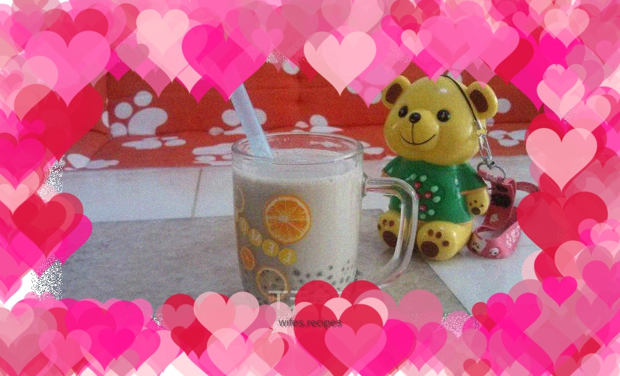 Super simple microwave sago milk tea dew