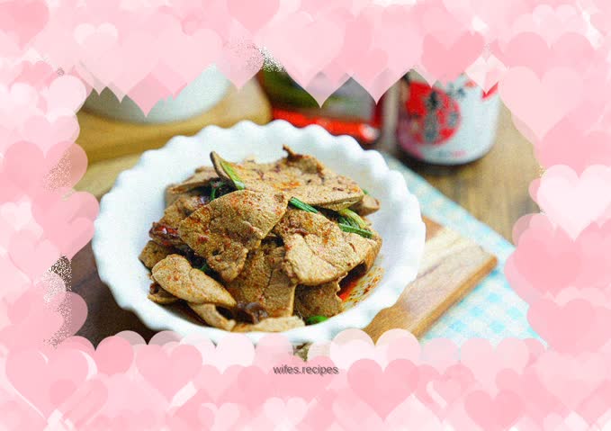 Pork liver mixed with sauce