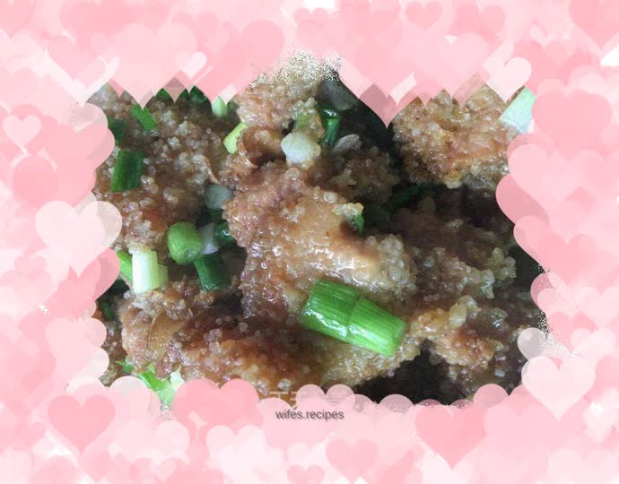 Steamed pork with chestnut flour