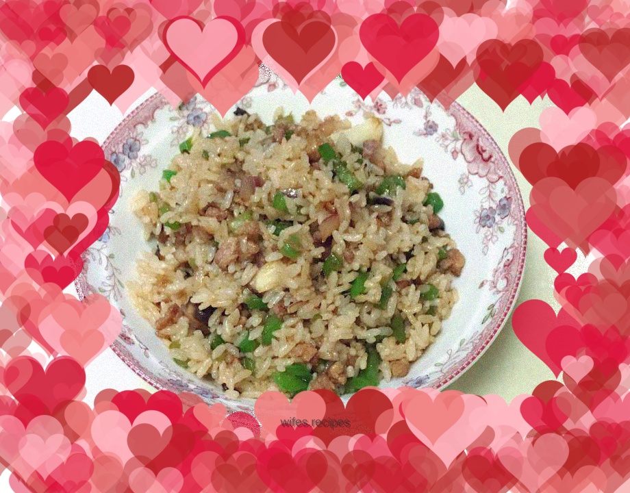 Fried Rice with Mushrooms and Minced Pork