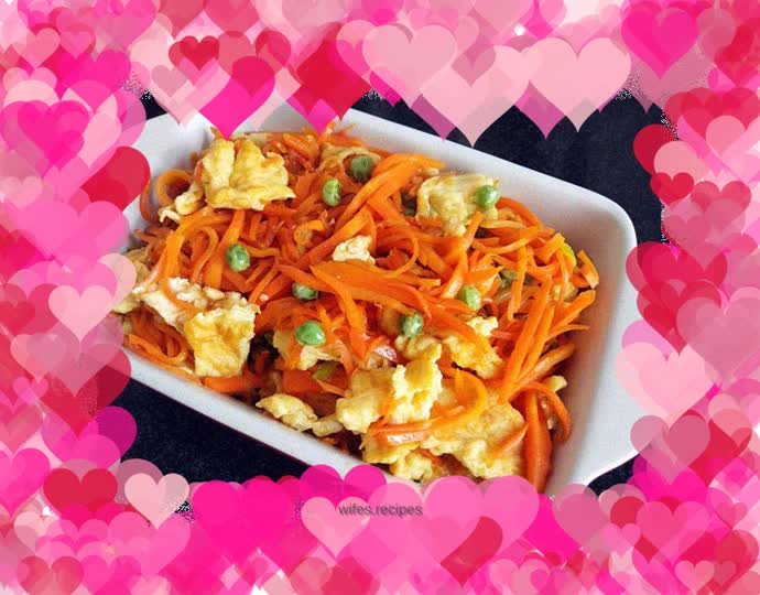 Scrambled Eggs and Peas with Carrots