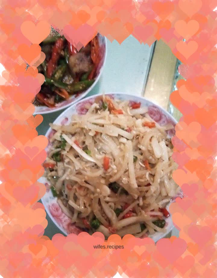 Stir-fried shrimp with white radish